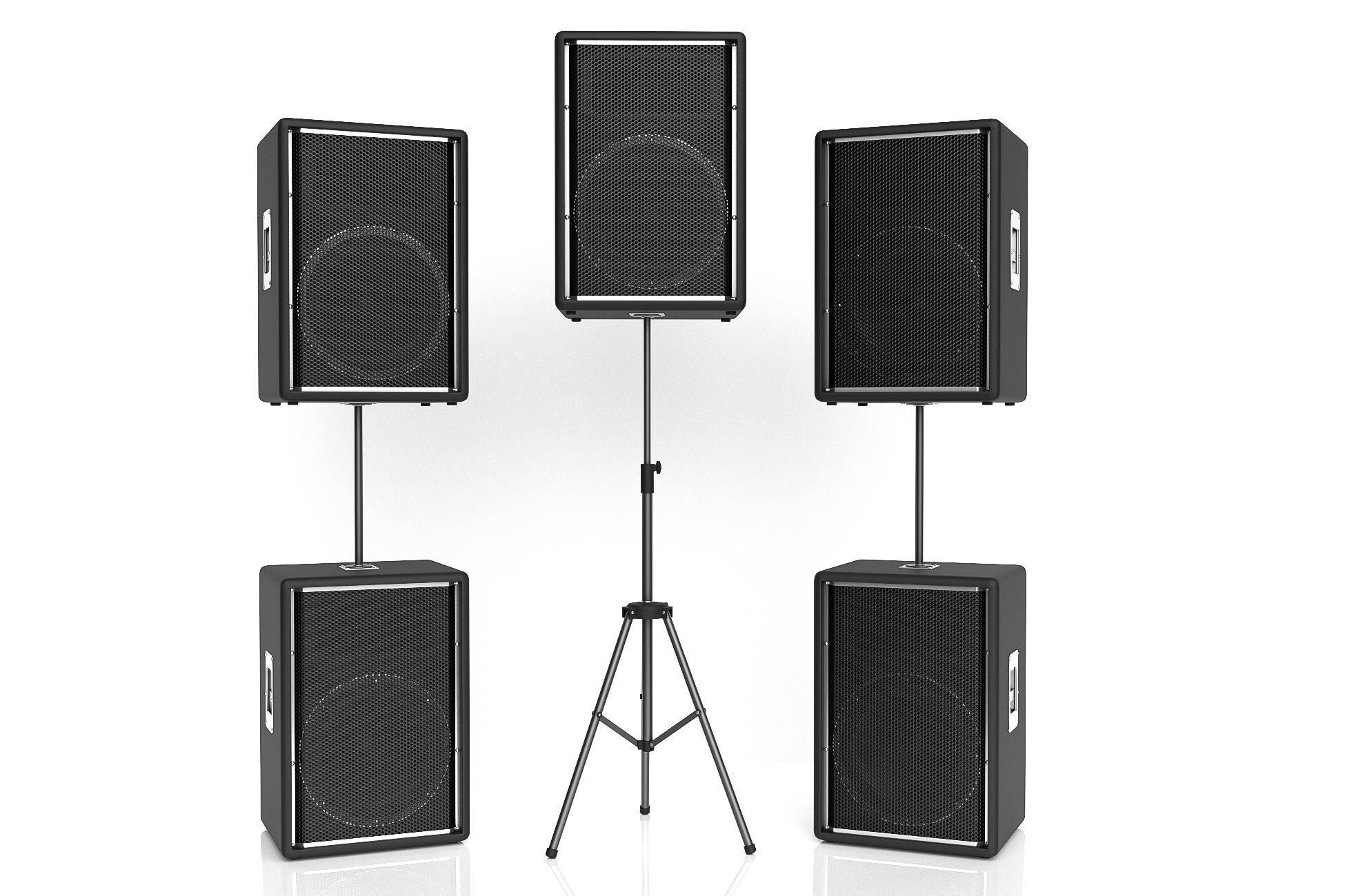 Loudspeakers Low-poly 3D model_6