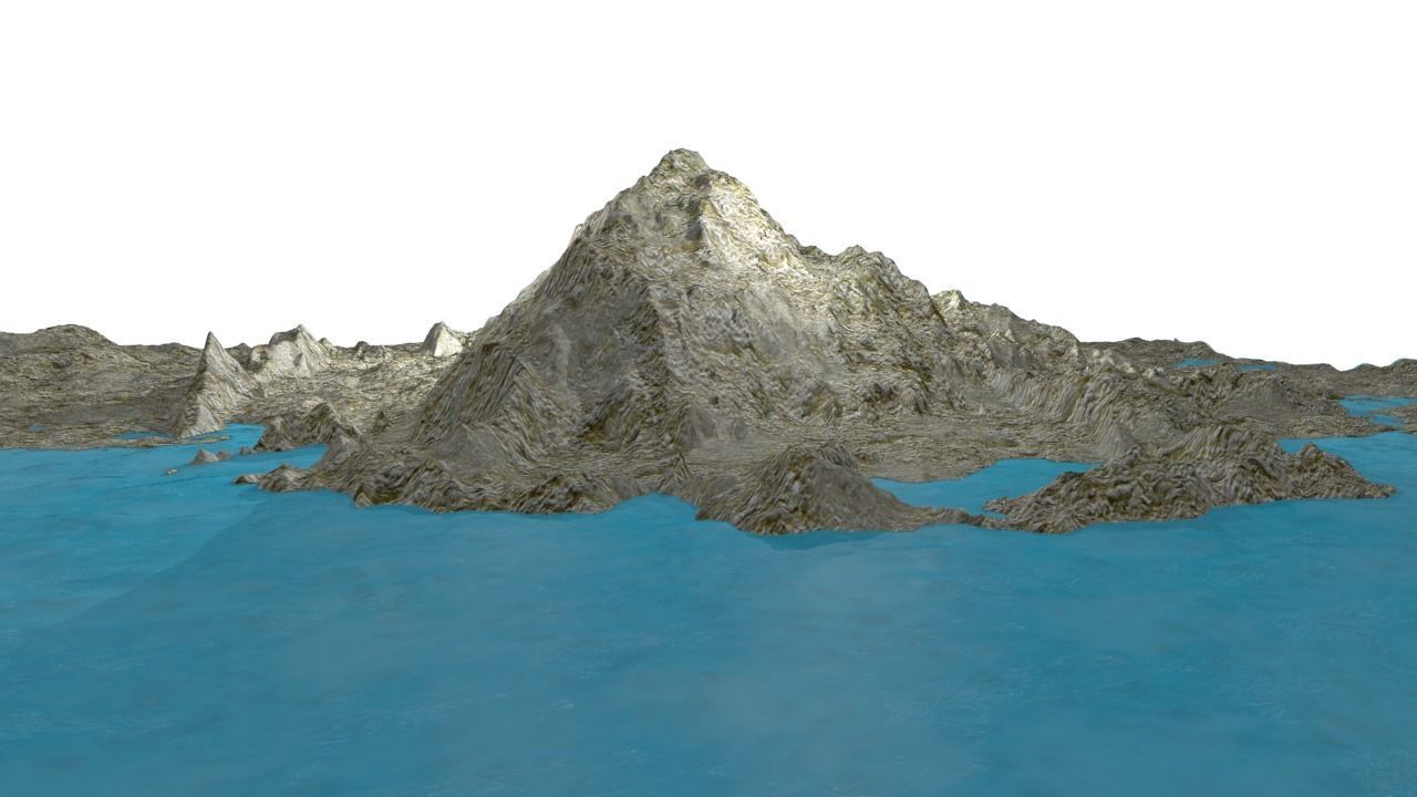 NMA Island Rock 001 Gray Preset 02 Low-poly 3D model_3