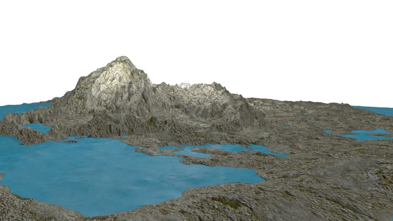 NMA Island Rock 001 Gray Preset 02 Low-poly 3D model_1