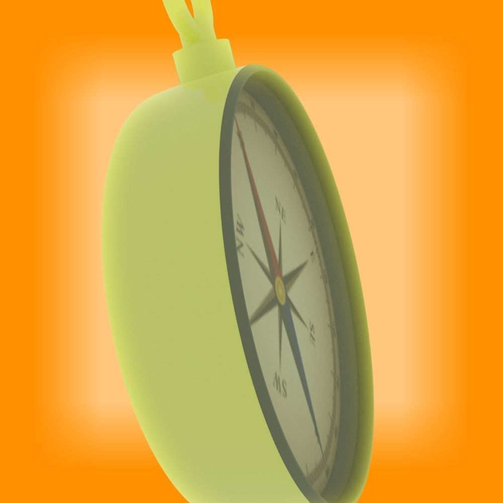 Golden compass 3d model hight-poly the game  3D model_1