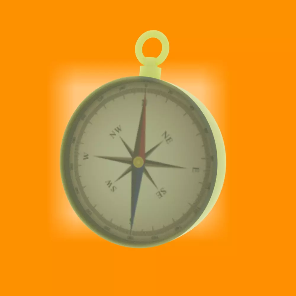 Golden compass 3d model hight-poly the game  3D model_0