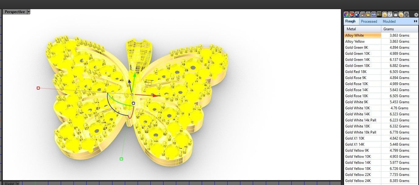 Butterfly pendant 3D print model_1