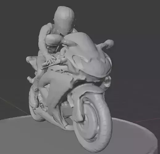 Bike Rider With Bike For 3D Printing 3D print model