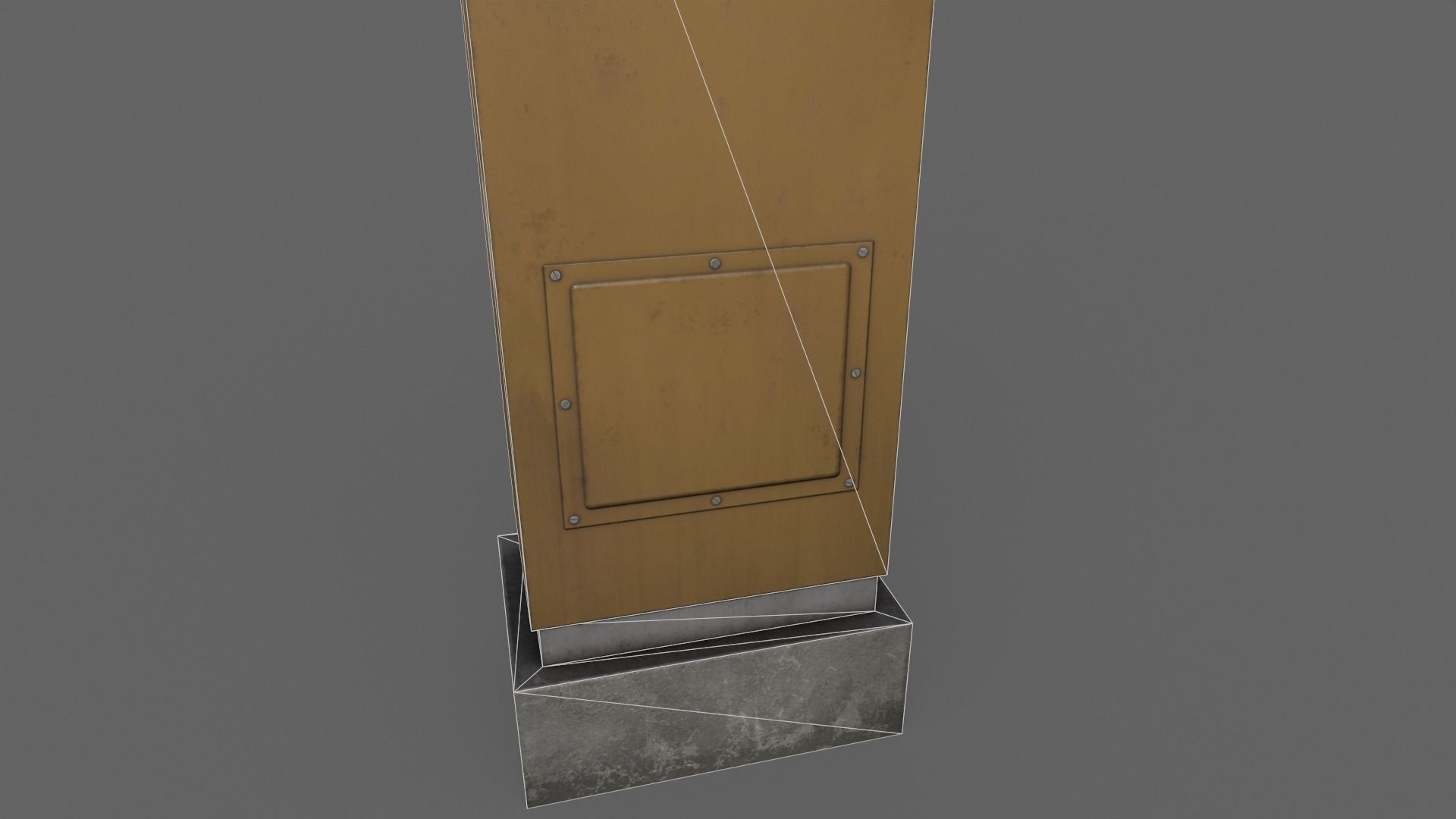 PBR Electric Box Brown V2 Low-poly 3D model_22
