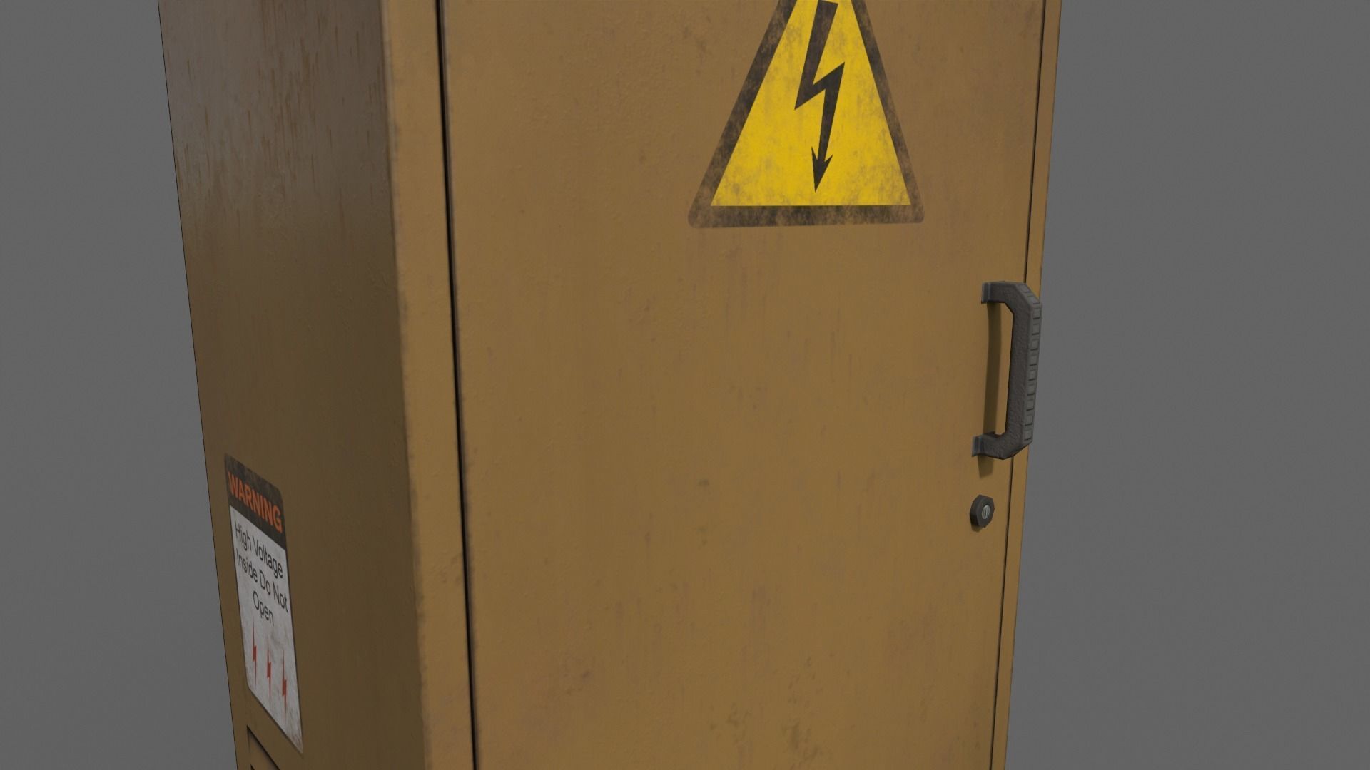 PBR Electric Box Brown V2 Low-poly 3D model_12