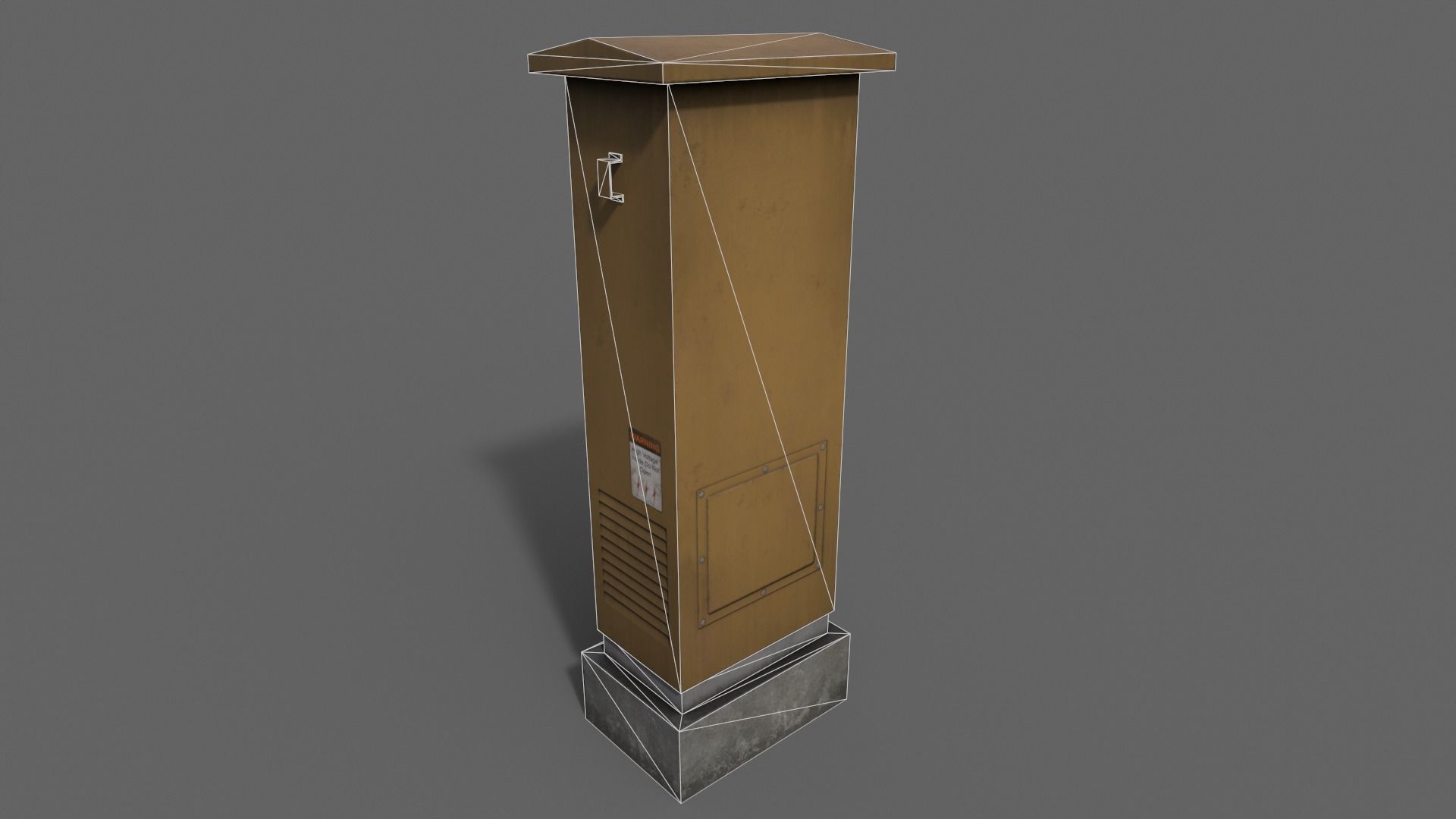 PBR Electric Box Brown V2 Low-poly 3D model_20