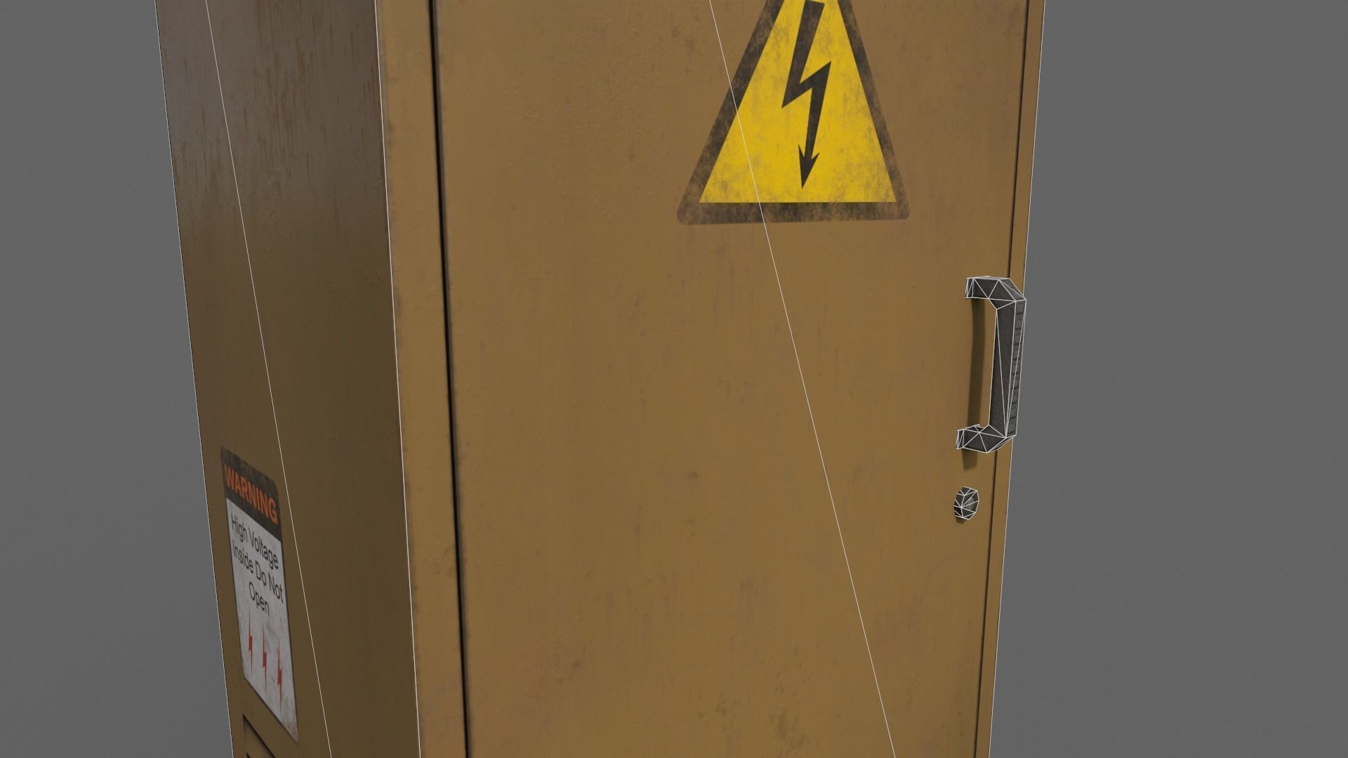 PBR Electric Box Brown V2 Low-poly 3D model_19