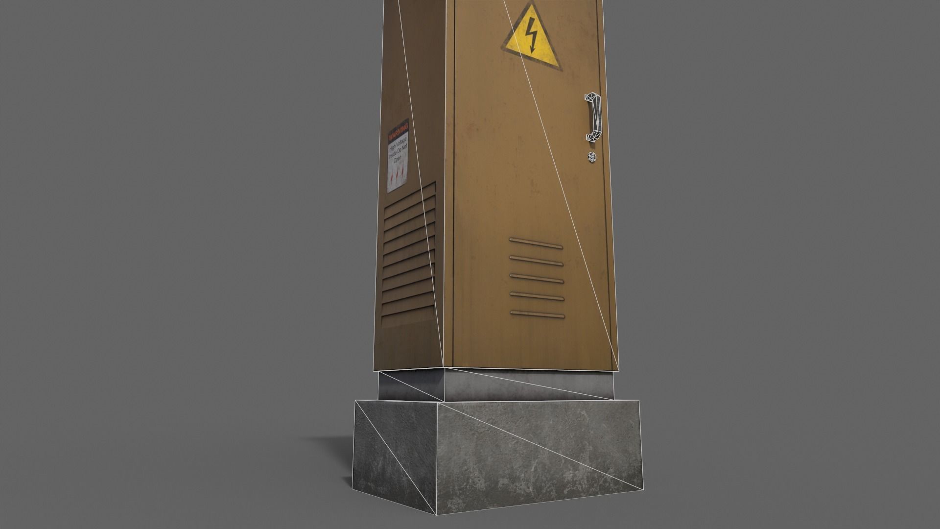 PBR Electric Box Brown V2 Low-poly 3D model_18