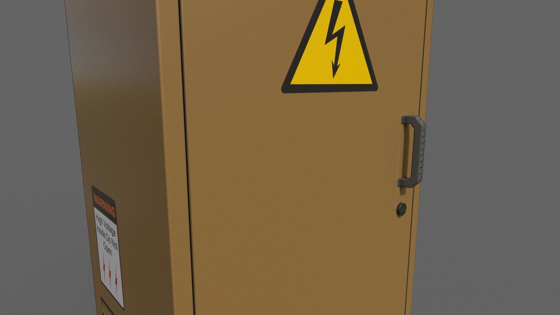 PBR Electric Box Brown V2 Low-poly 3D model_5