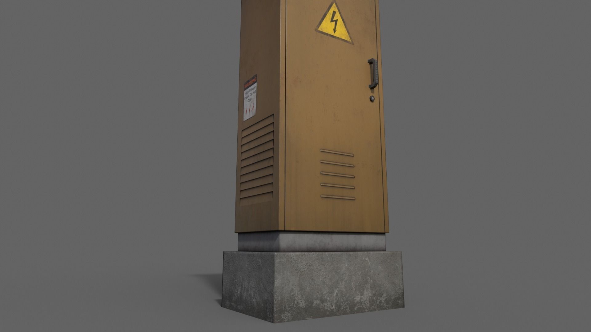 PBR Electric Box Brown V2 Low-poly 3D model_11