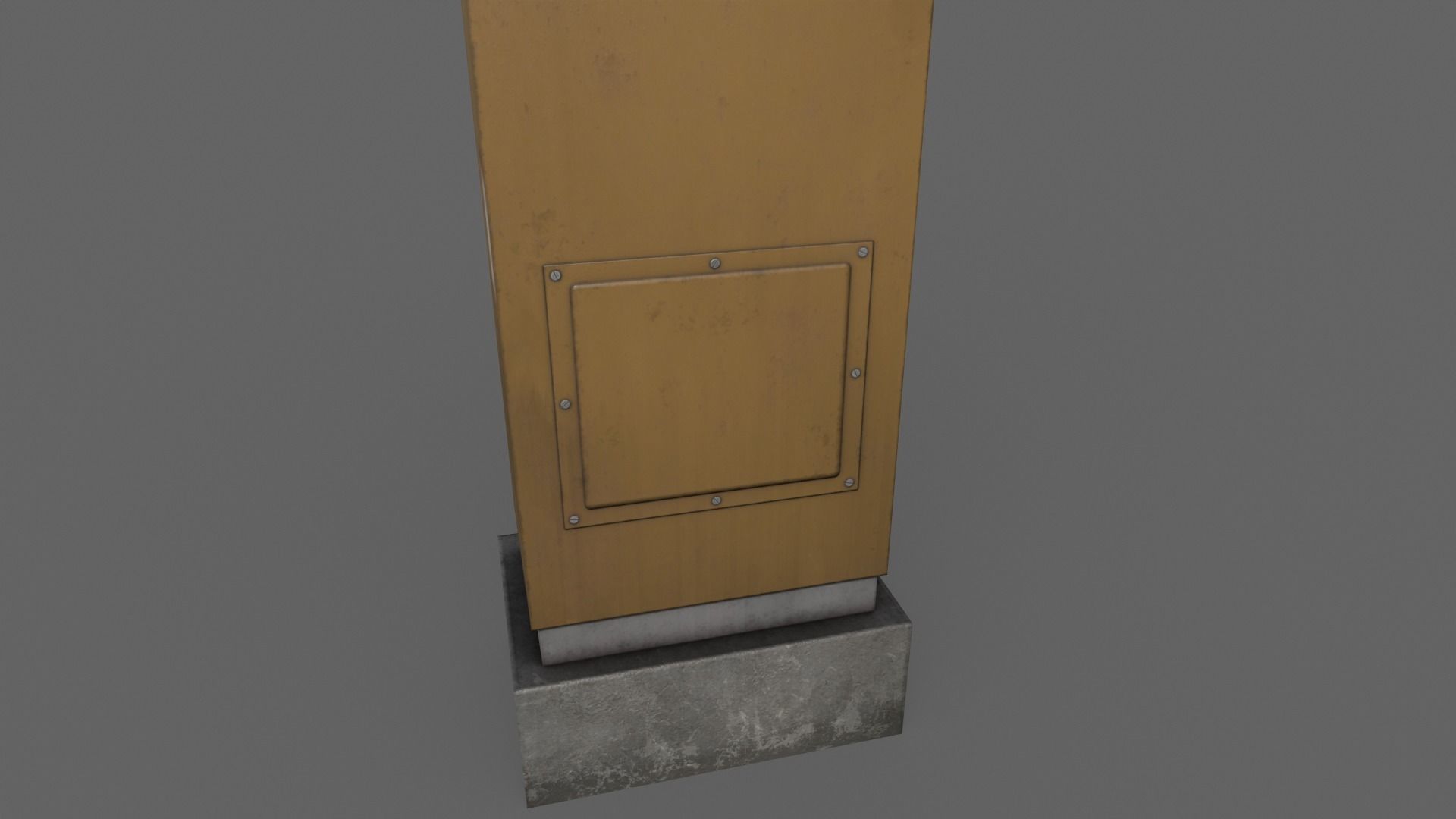 PBR Electric Box Brown V2 Low-poly 3D model_15