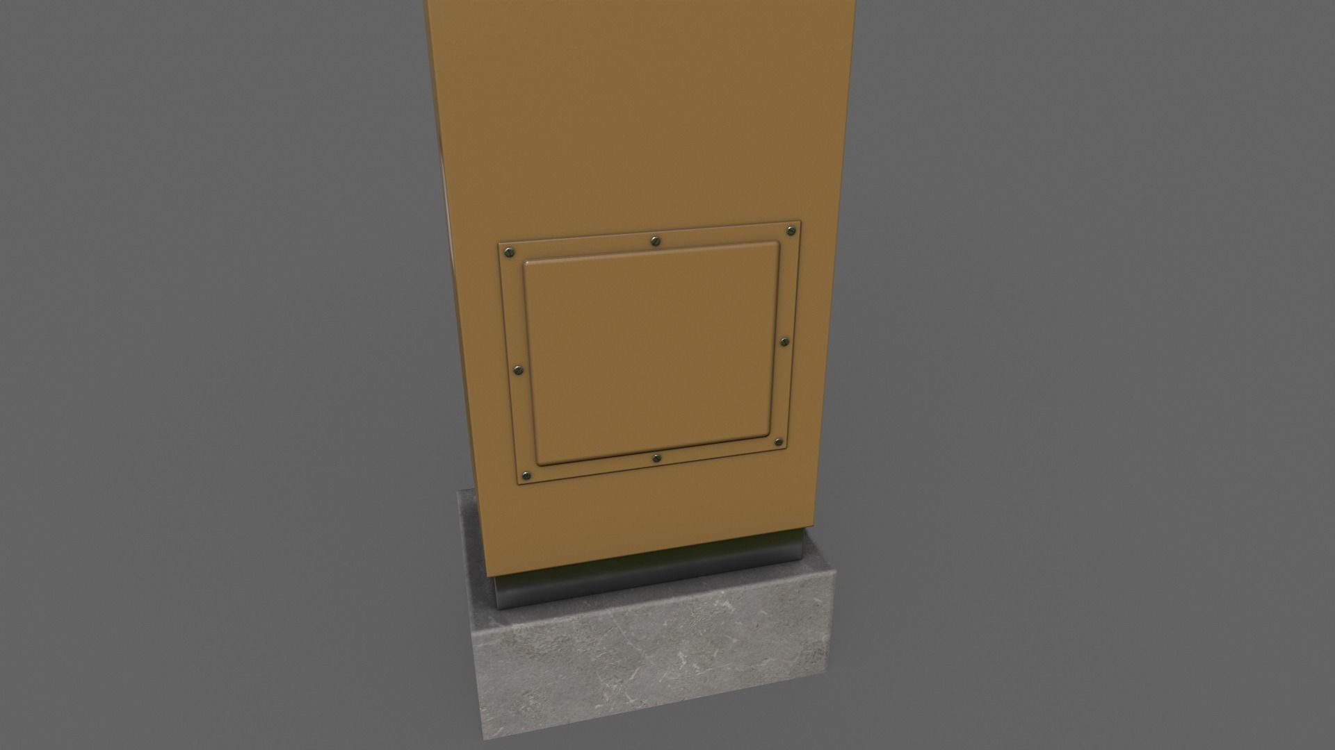 PBR Electric Box Brown V2 Low-poly 3D model_8