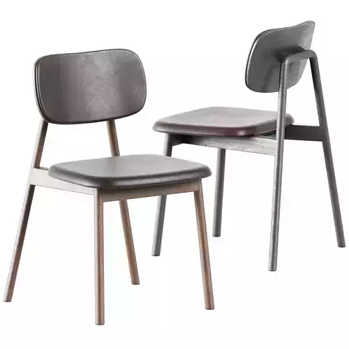 Wooden Klara Chair Upholstered by Moroso