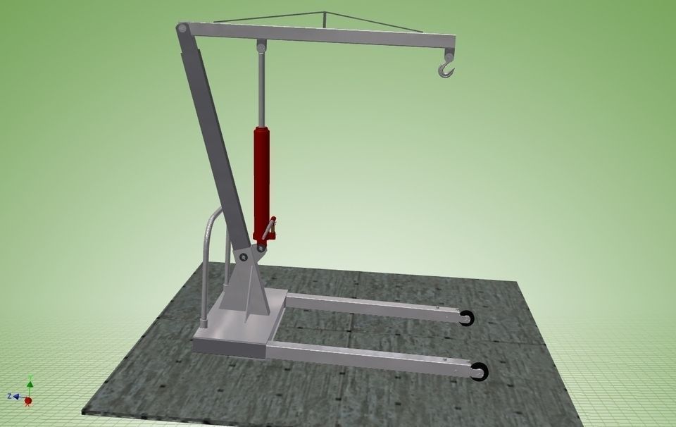 Engine Lift-1 Free 3D model_5