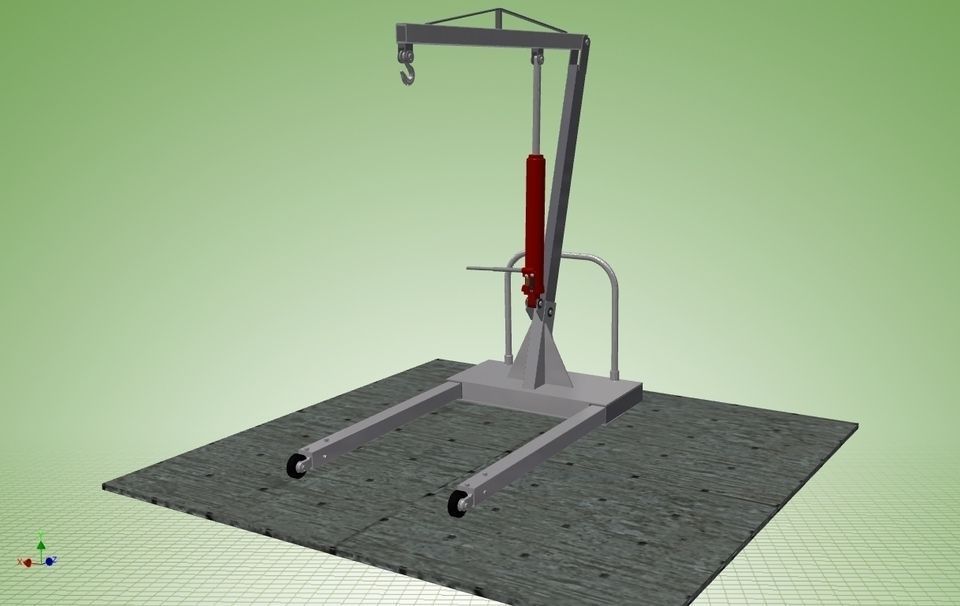 Engine Lift-1 Free 3D model_2