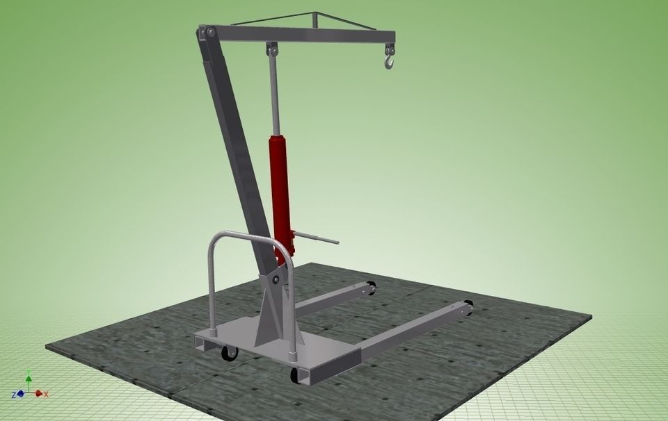 Engine Lift-1 Free 3D model_4