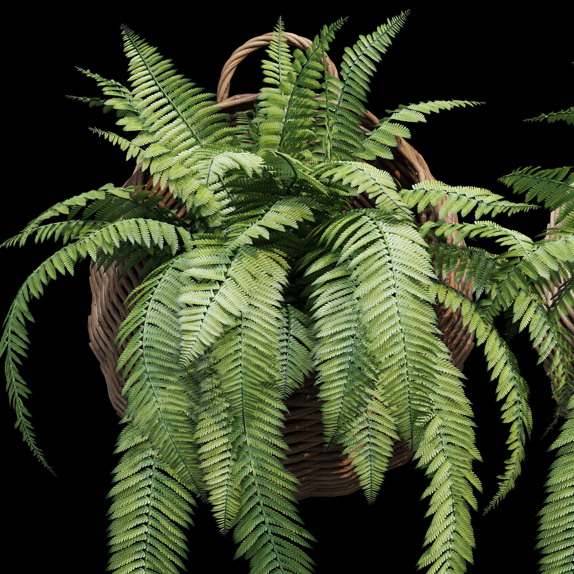 Wicker basket two 3D model_11