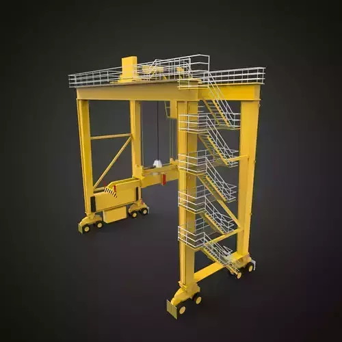 mobile port crane 3D model