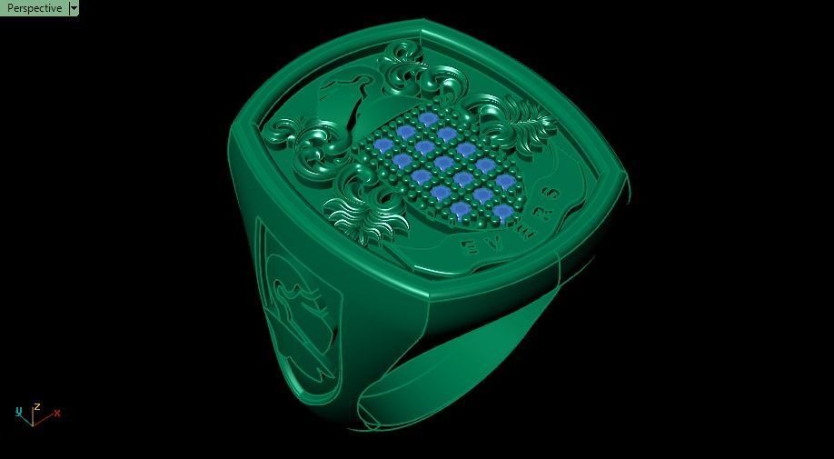 flora ring for men 3D print model_13
