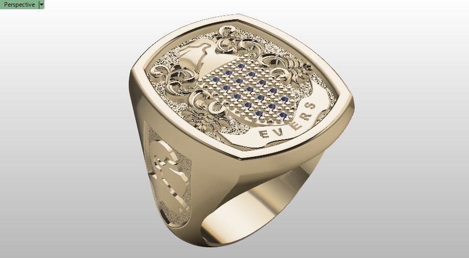 flora ring for men 3D print model_16