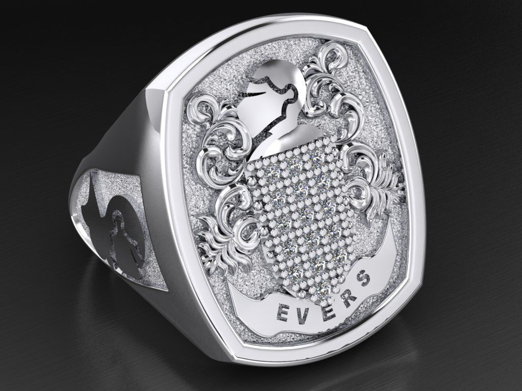 flora ring for men 3D print model_4