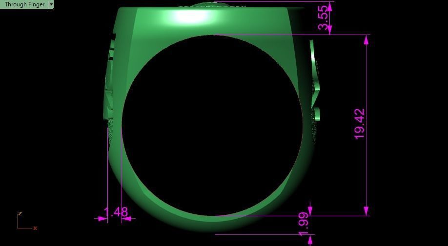 flora ring for men 3D print model_10