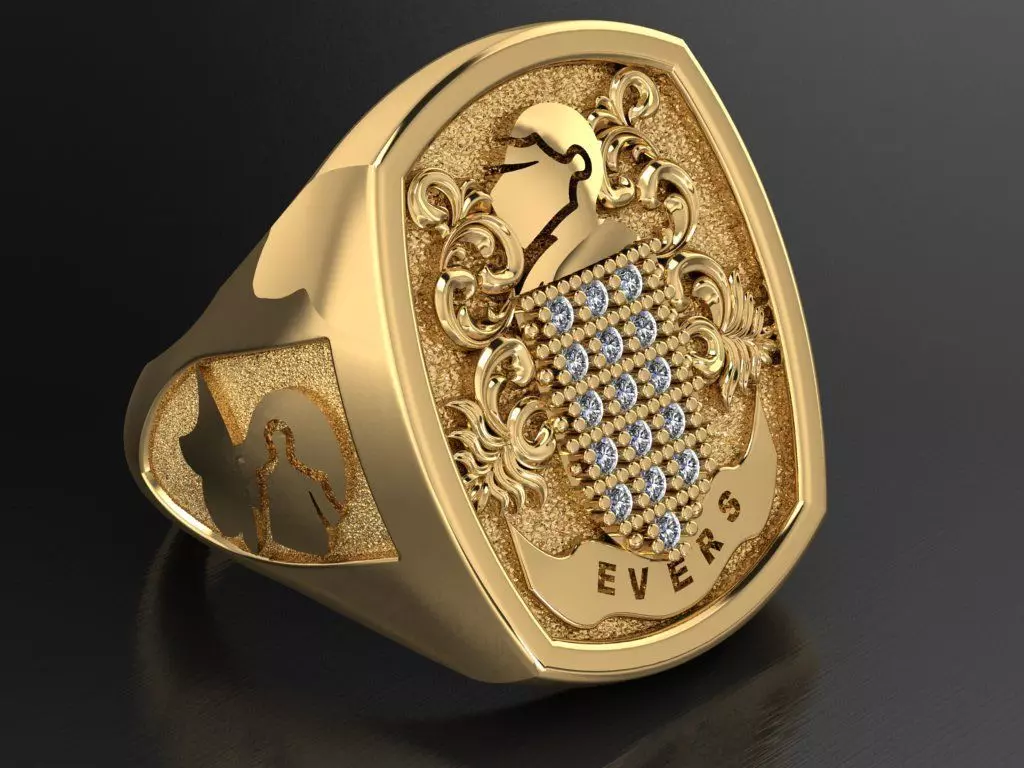 flora ring for men 3D print model_0