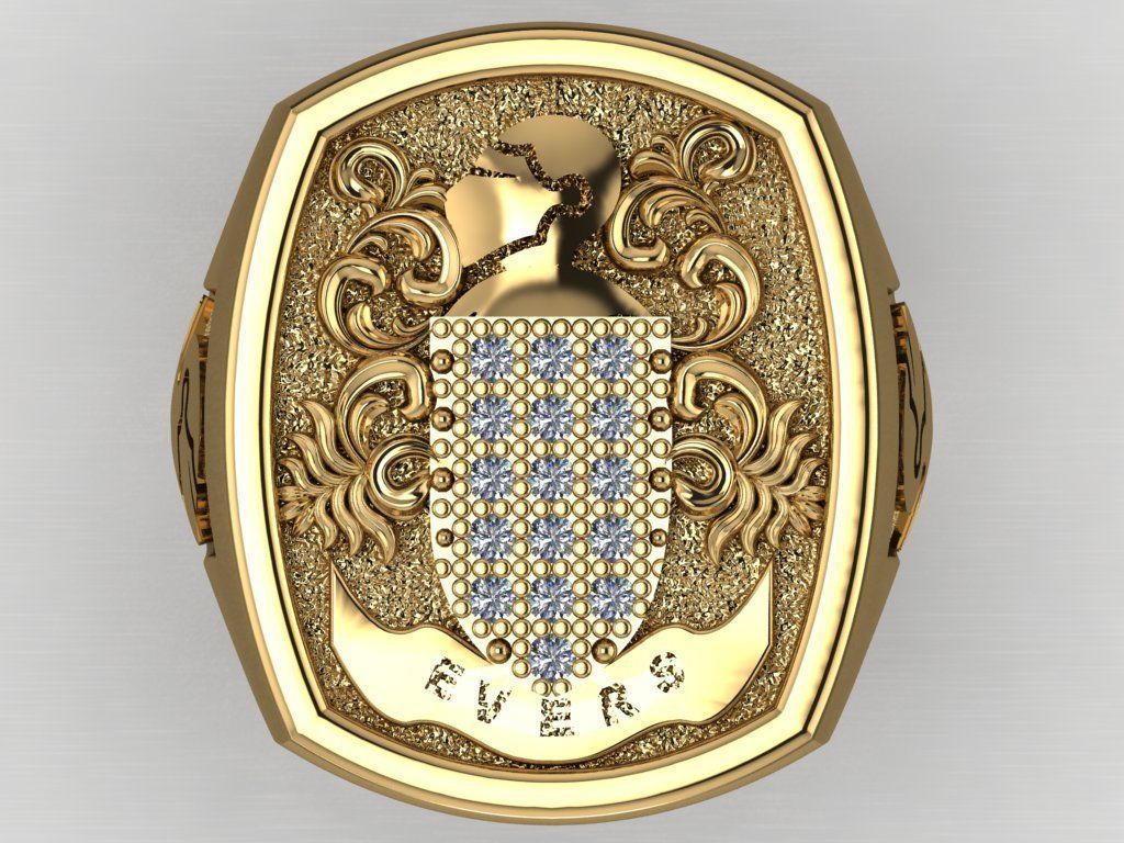 flora ring for men 3D print model_1