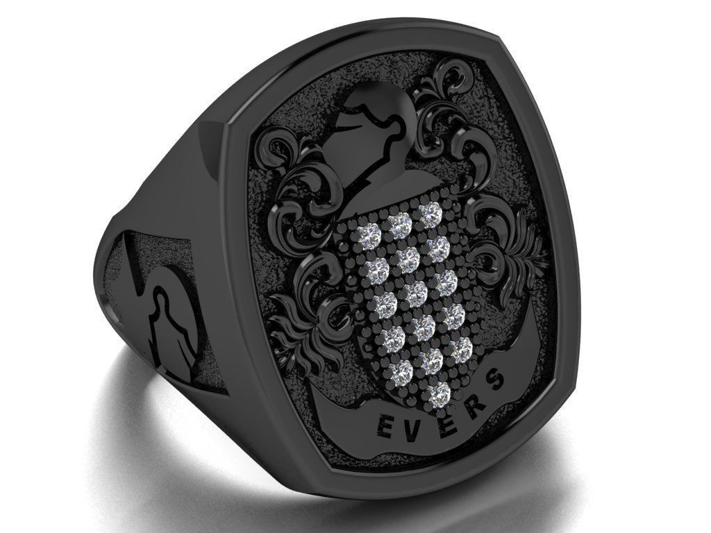 flora ring for men 3D print model_3