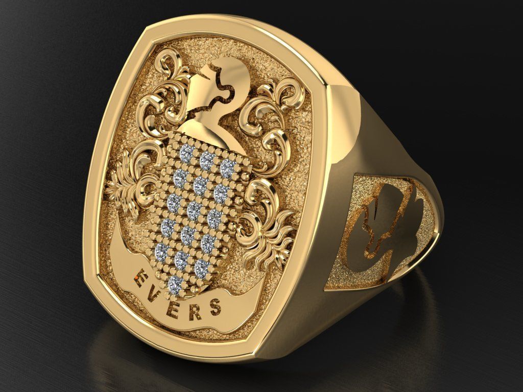 flora ring for men 3D print model_5