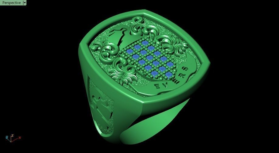 flora ring for men 3D print model_14