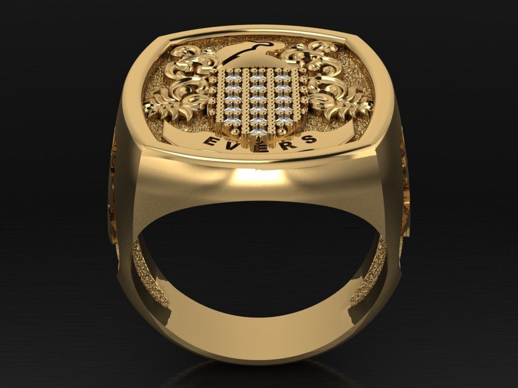 flora ring for men 3D print model_9