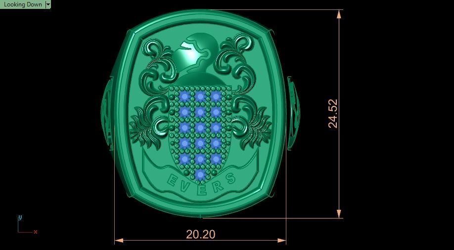 flora ring for men 3D print model_12