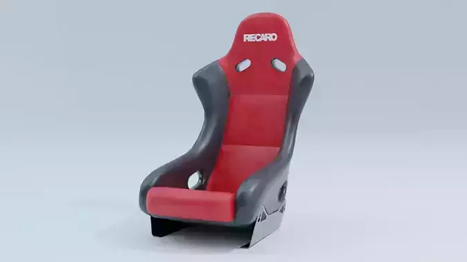 Recaro Sport car seat  Low-poly 3D model