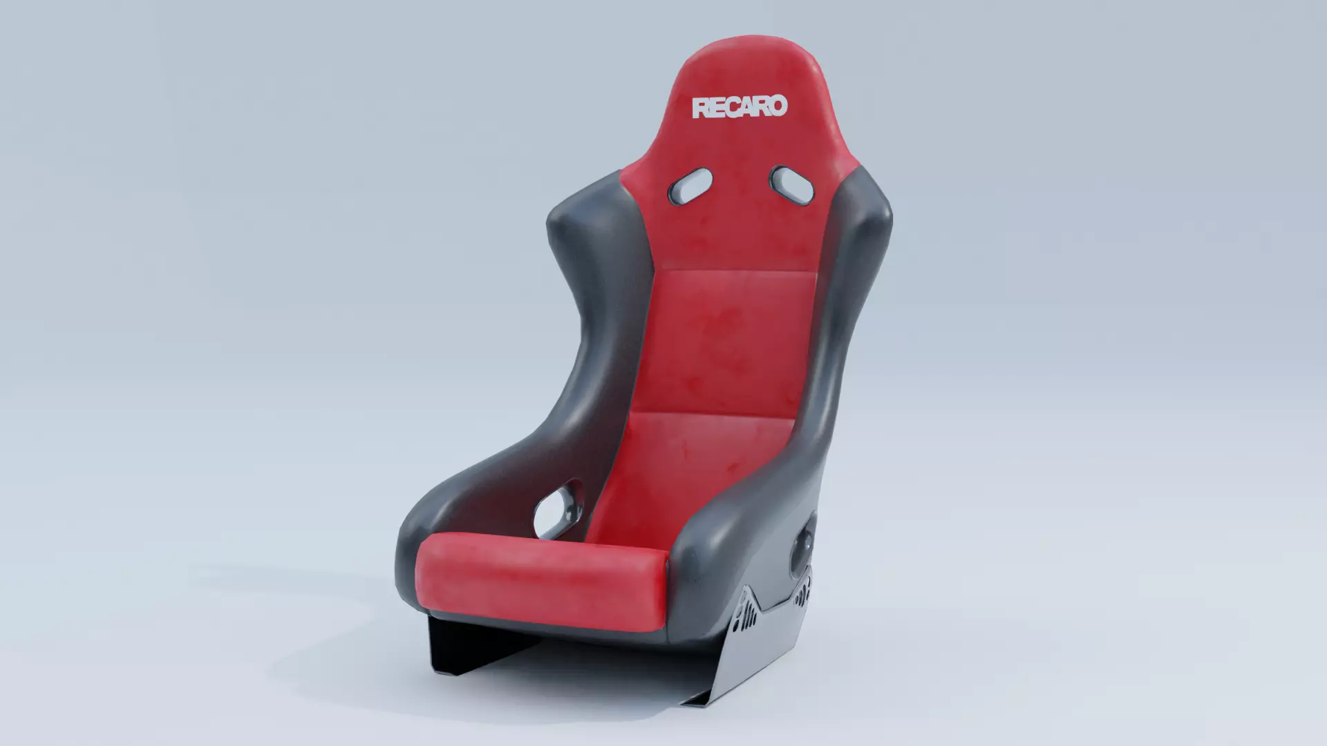 Recaro Sport car seat  Low-poly 3D model_0