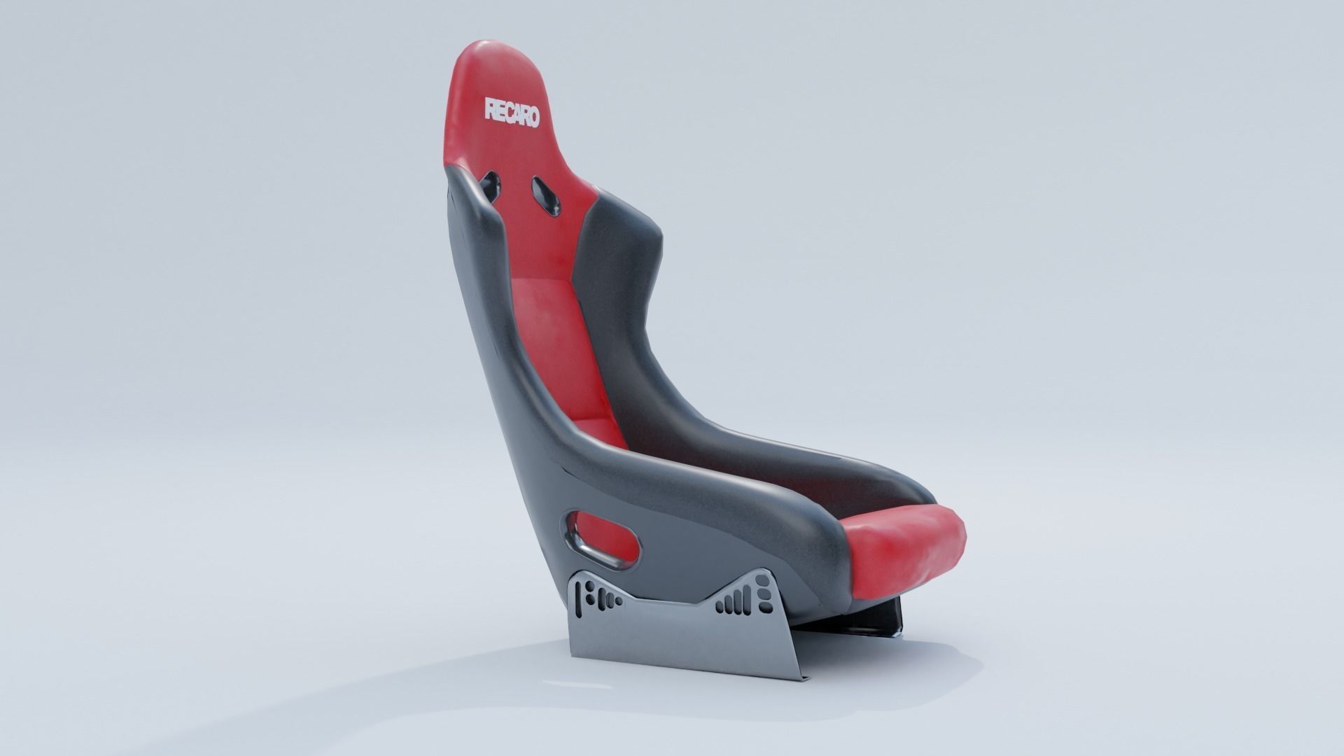 Recaro Sport car seat  Low-poly 3D model_13