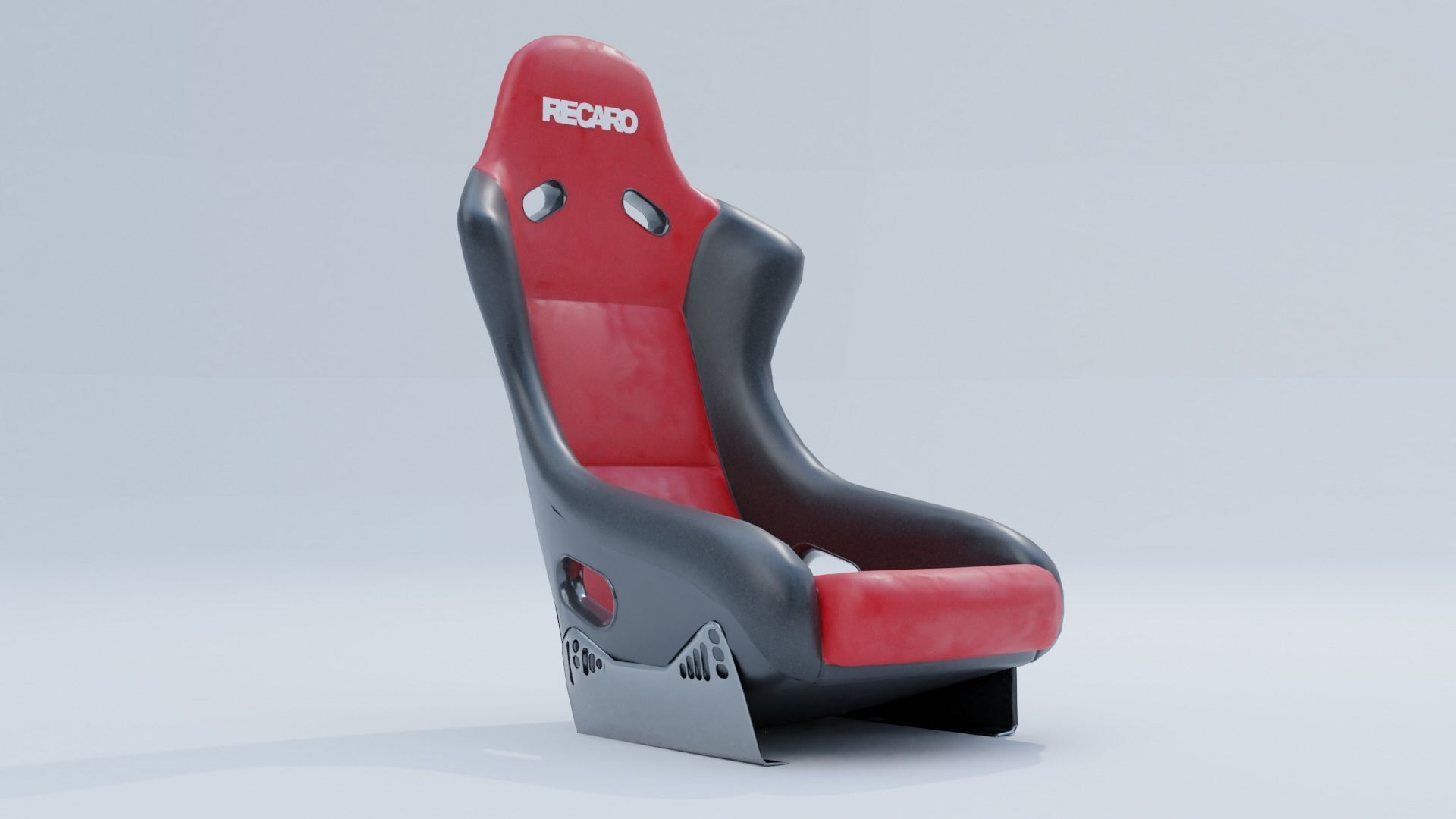 Recaro Sport car seat  Low-poly 3D model_2