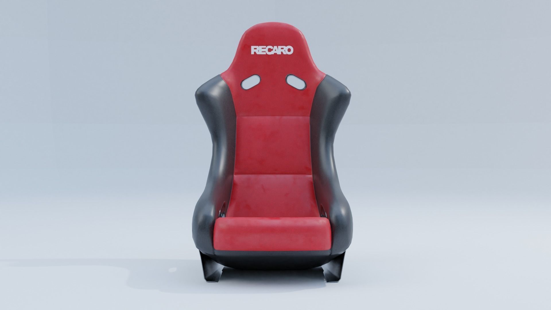 Recaro Sport car seat  Low-poly 3D model_1