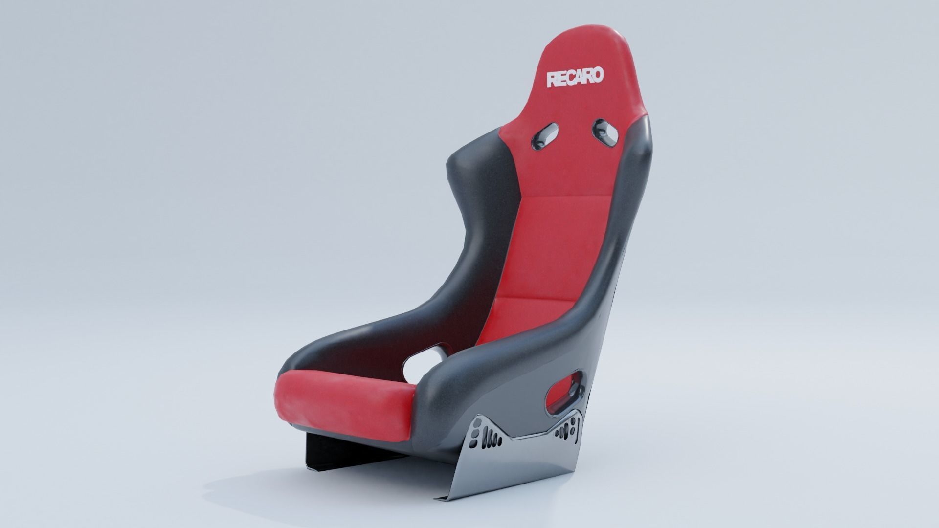 Recaro Sport car seat  Low-poly 3D model_6