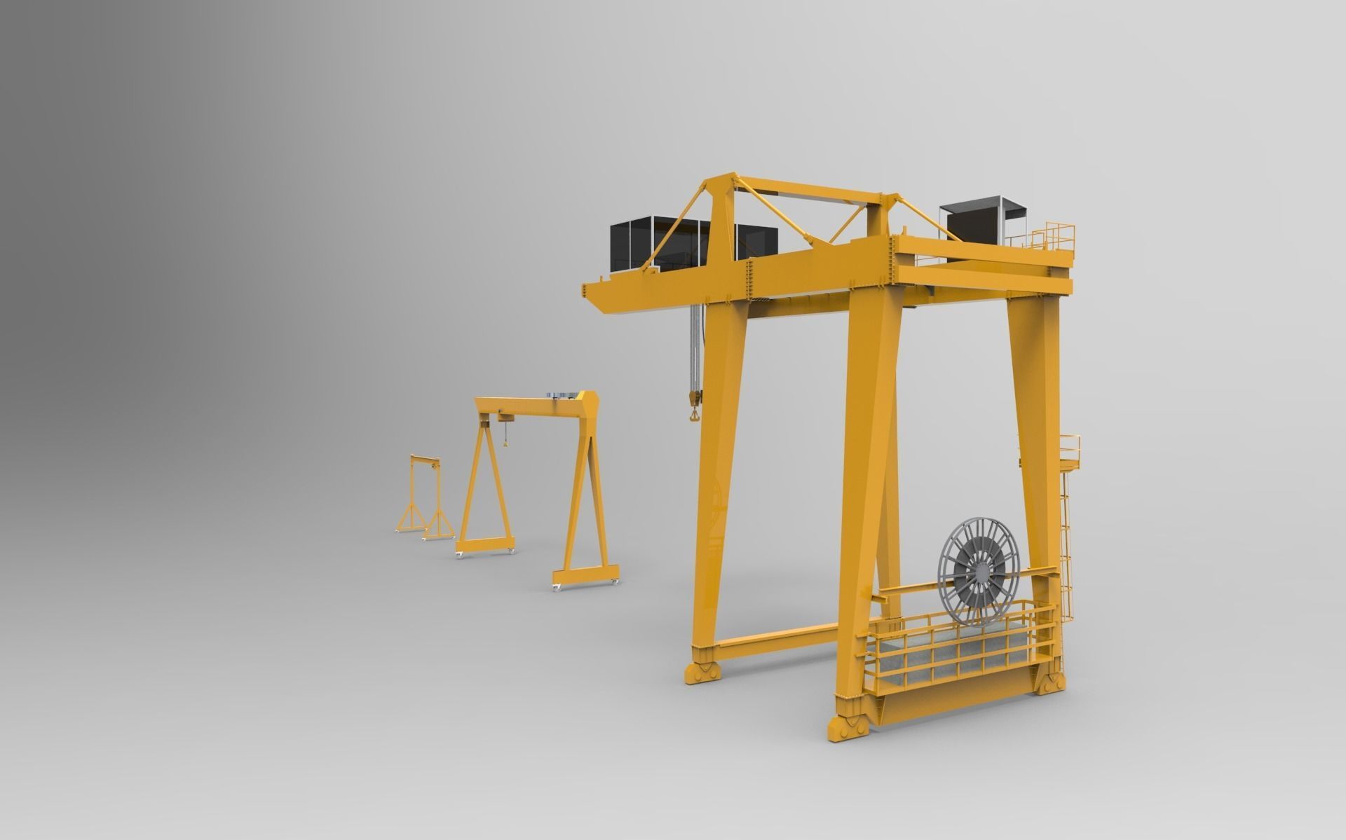 Gantry Crane 3D model_8