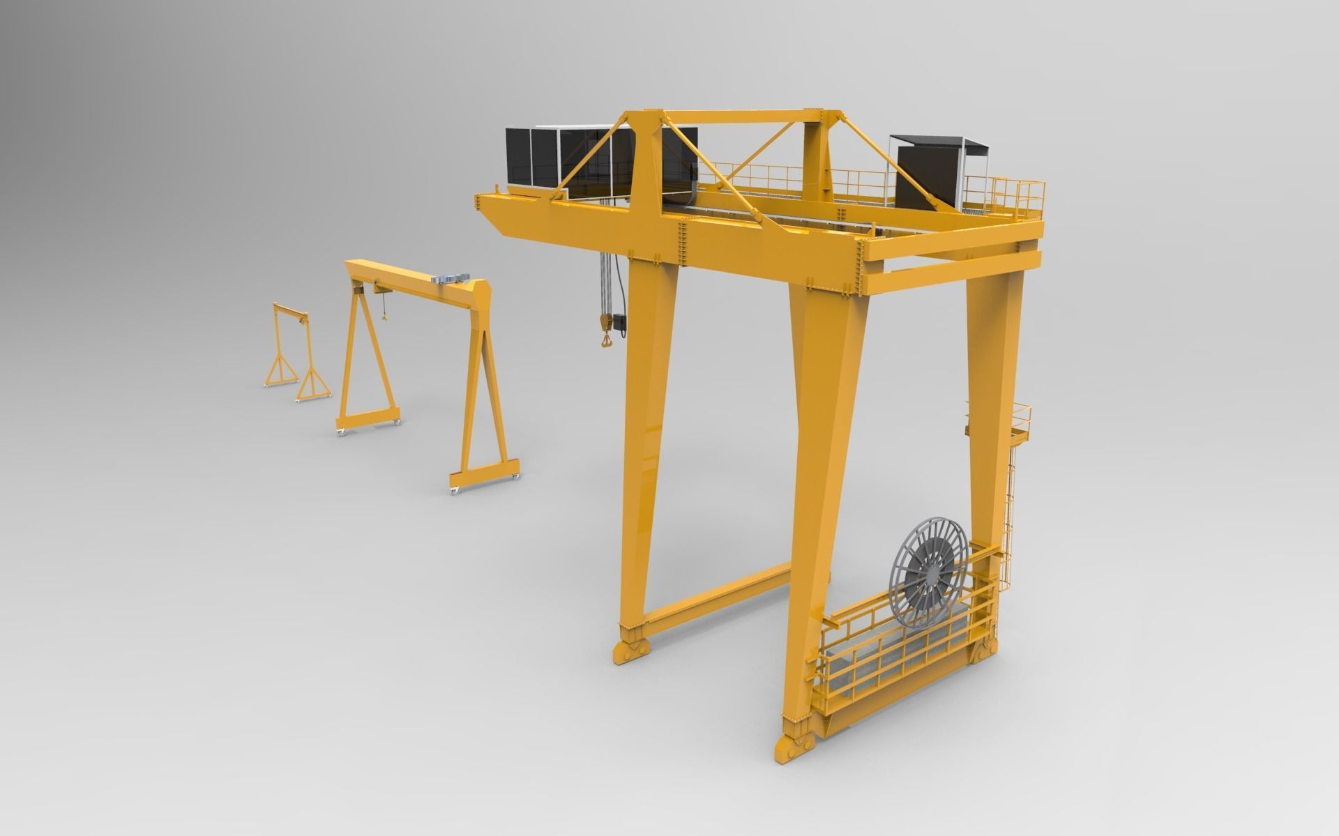 Gantry Crane 3D model_10