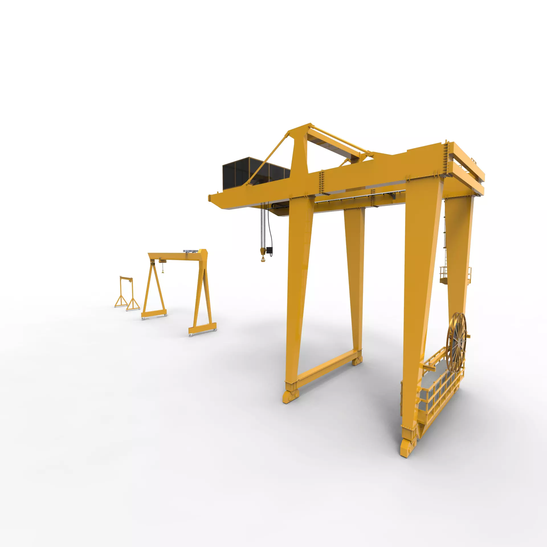 Gantry Crane 3D model_0