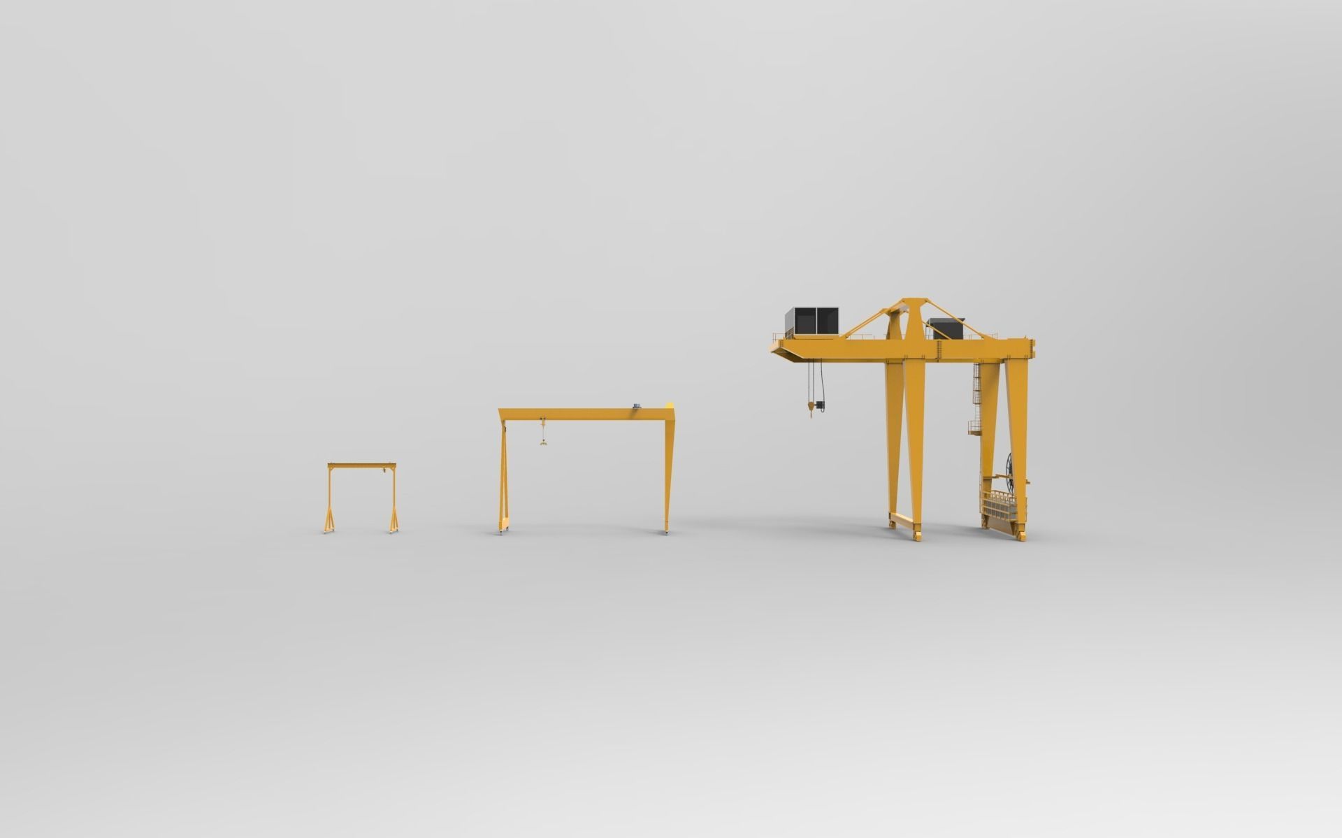 Gantry Crane 3D model_7