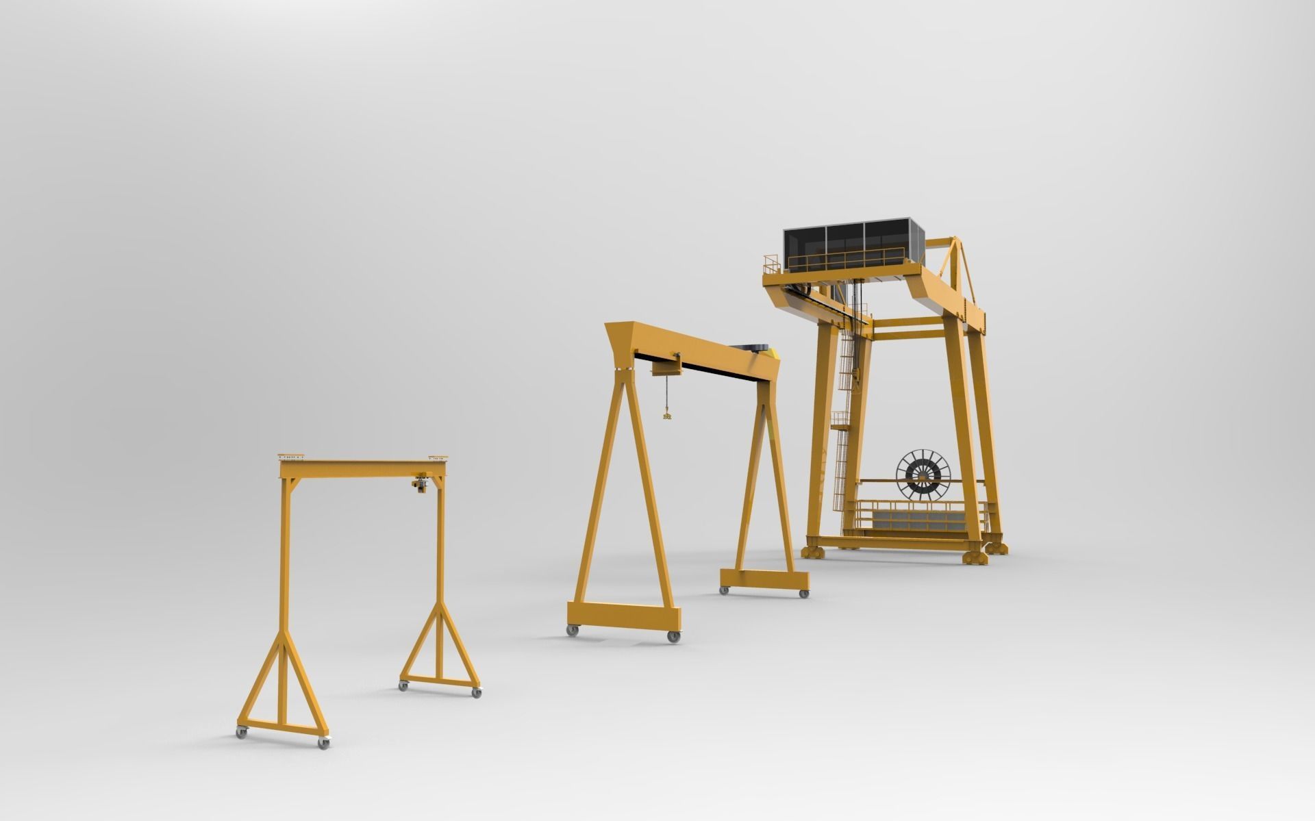 Gantry Crane 3D model_9