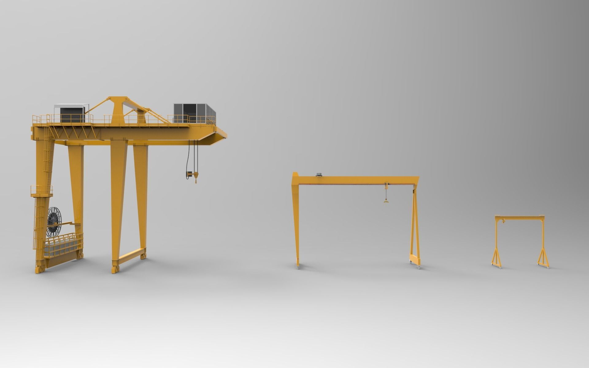 Gantry Crane 3D model_6