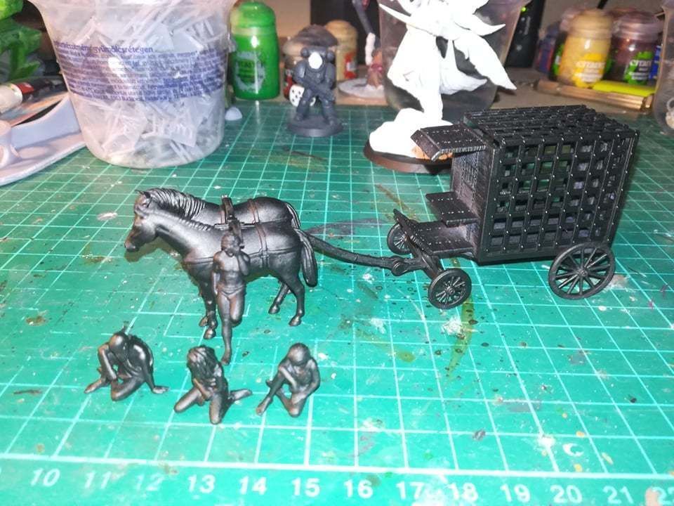 Jail Wagon with Slaves 3D print model_18