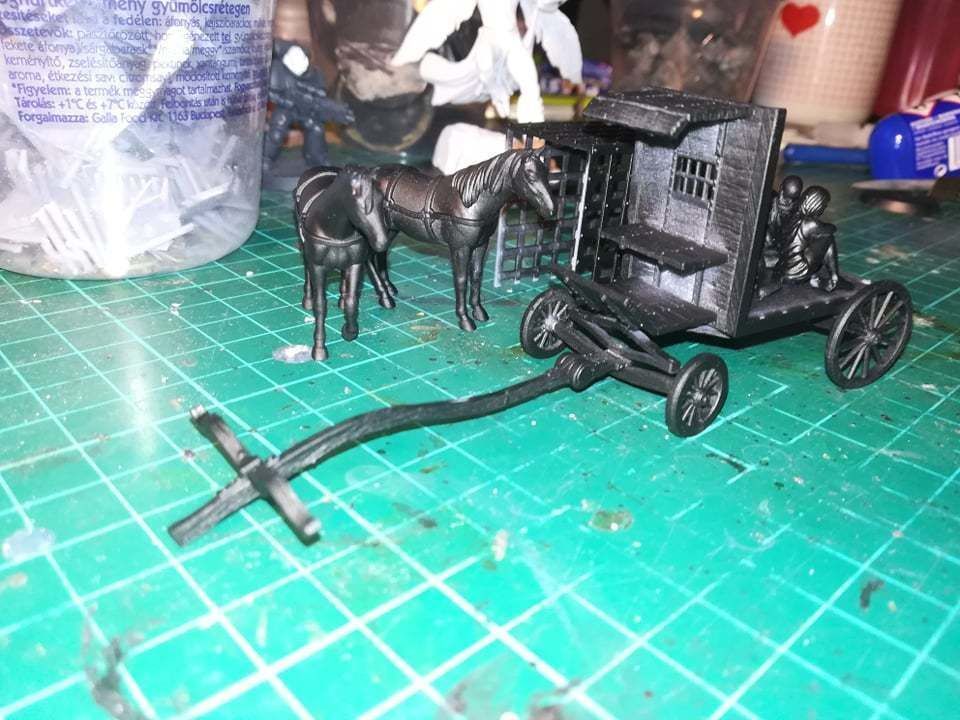 Jail Wagon with Slaves 3D print model_20