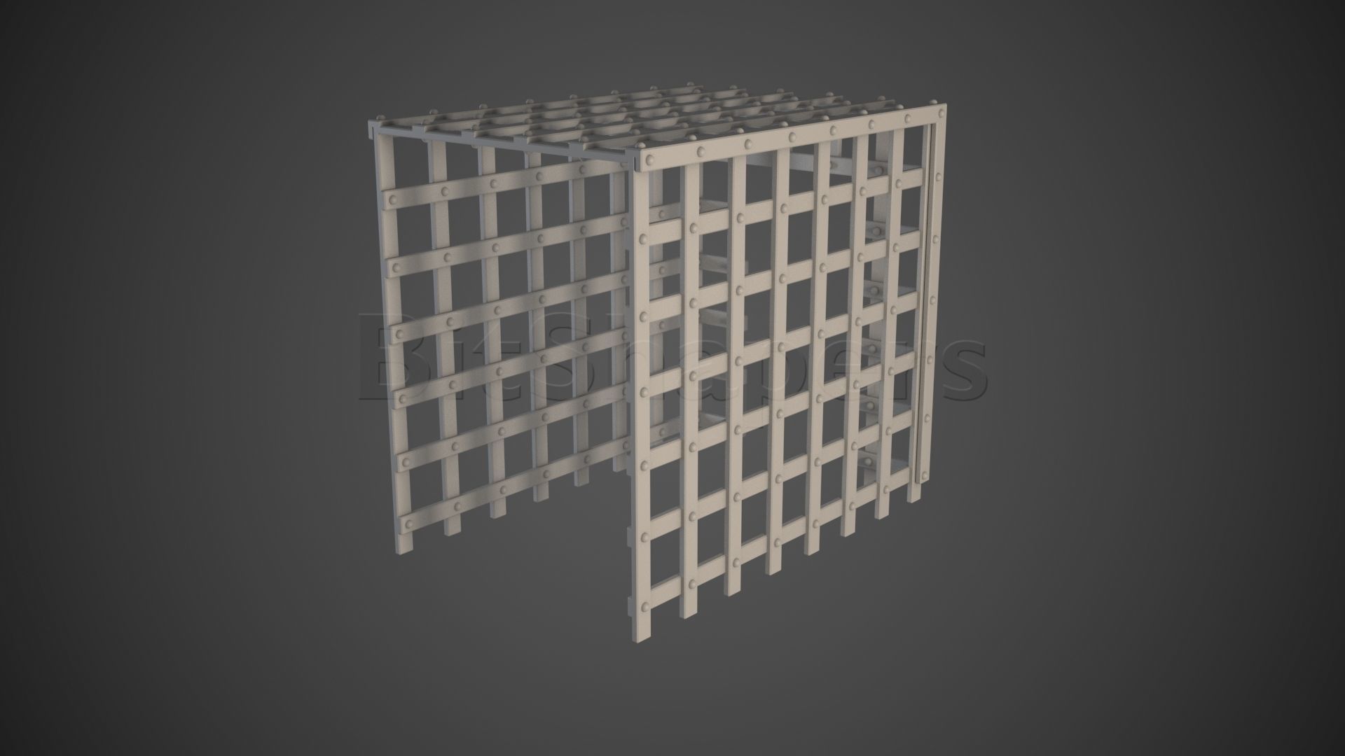 Jail Wagon with Slaves 3D print model_7