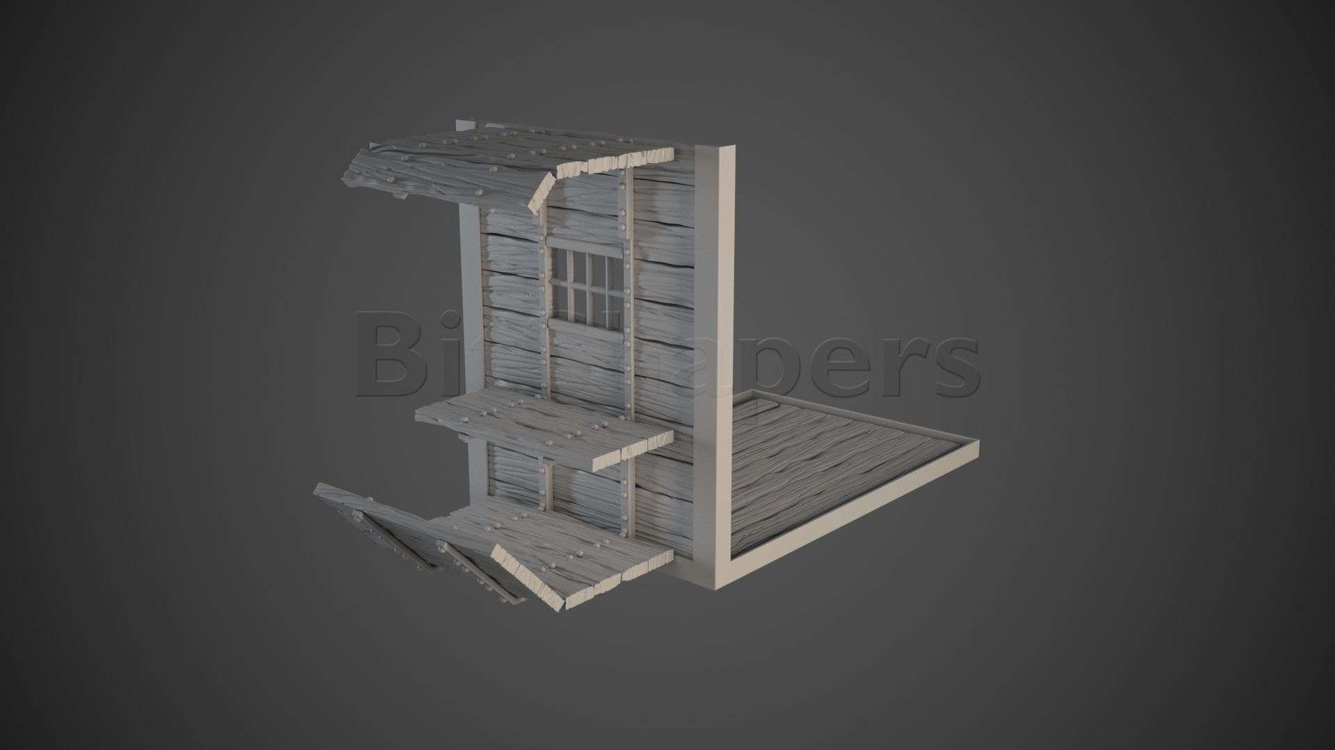 Jail Wagon with Slaves 3D print model_6