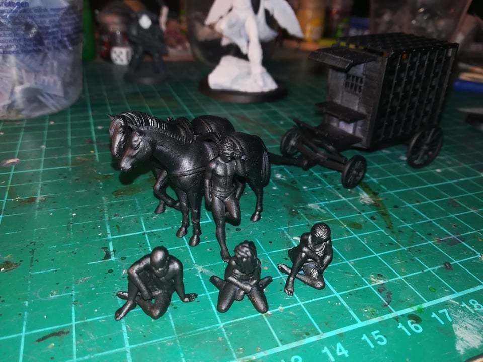 Jail Wagon with Slaves 3D print model_21